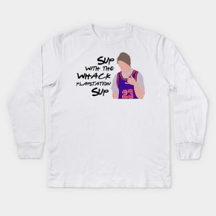 Sup with the whack play station sup Kids Long Sleeve T-Shirt